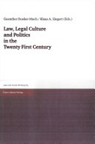 Cover of Law, Legal Culture and Politics in the Twenty First Century