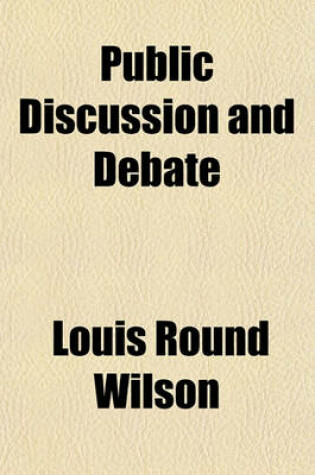 Cover of Public Discussion and Debate (Volume 115)