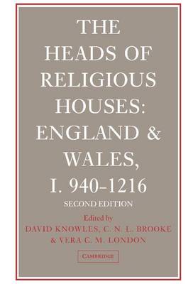 Book cover for Heads of Religious Houses: 940-1216: England and Wales