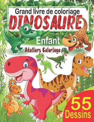 Book cover for Grand livre de coloriage dinosaure enfant