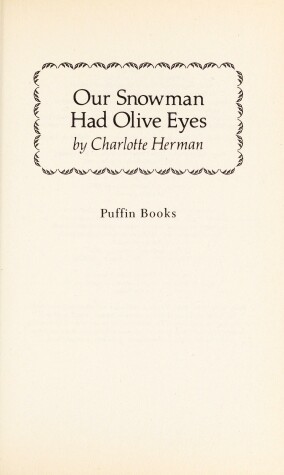 Book cover for Herman Charlotte : Our Snowman Had Olive Eyes