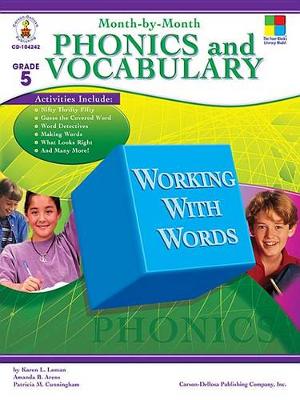 Book cover for Month-By-Month Phonics and Vocabulary, Grade 5