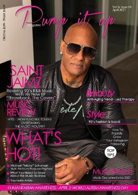 Book cover for Pump it up Magazine - Rising RnB Icon Saint Jaimz