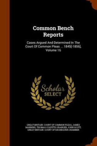 Cover of Common Bench Reports