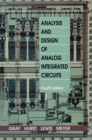 Cover of Analysis and Design of Analog Integrated Circuits