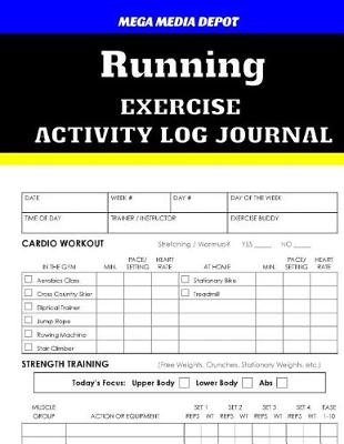 Book cover for Running Exercise Activity Log Journal