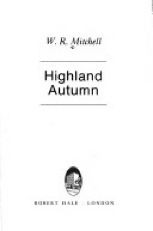 Cover of Highland Autumn