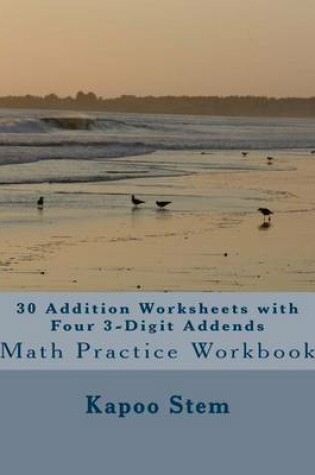 Cover of 30 Addition Worksheets with Four 3-Digit Addends