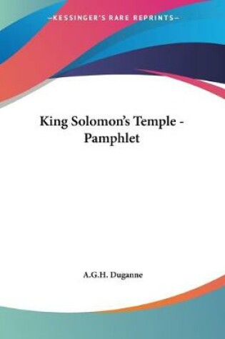 Cover of King Solomon's Temple - Pamphlet