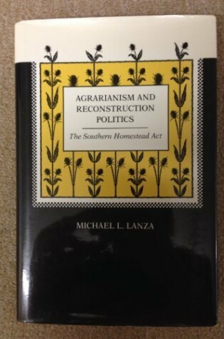 Cover of Agrarianism and Reconstruction Politics