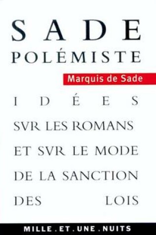 Cover of Sade Polemiste