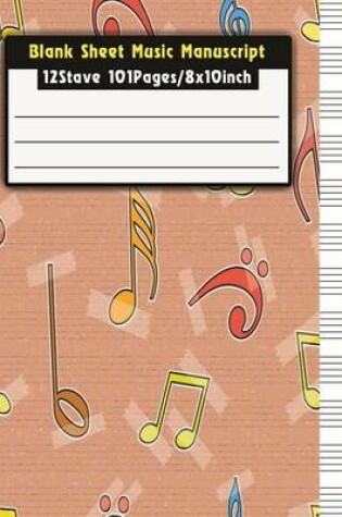 Cover of Blank Sheet Music Manuscript