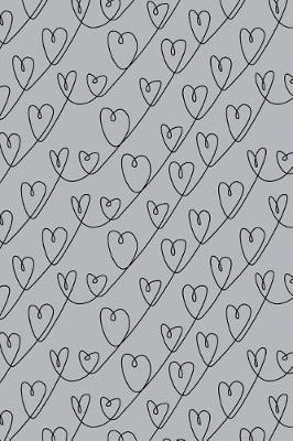 Book cover for Journal Notebook Scribbly Hearts Pattern 7