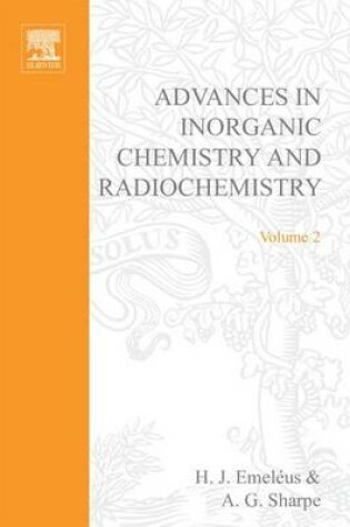 Cover of Advances in Inorganic Chemistry and Radiochemistry Vol 2
