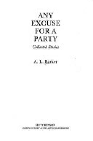 Cover of Any Excuse for a Party