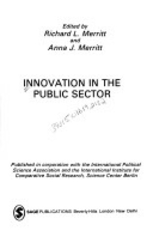 Cover of Innovation in the Public Sector