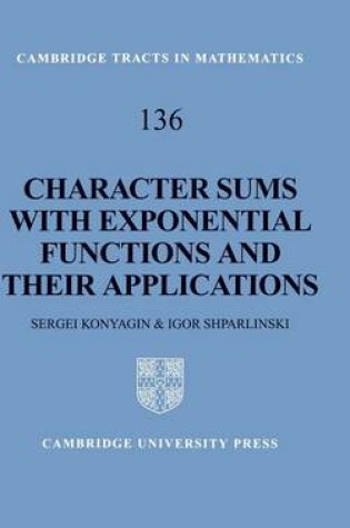 Cover of Character Sums with Exponential Functions and their Applications