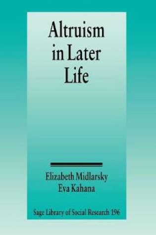 Cover of Altruism in Later Life