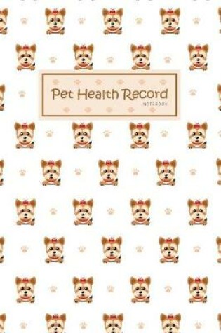 Cover of Pet Health Record Notebook