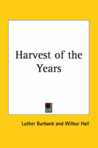 Cover of Harvest of the Years (1926)