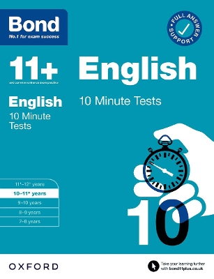 Cover of Bond 11+: Bond 11+ 10 Minute Tests English 10-11 years: For 11+ GL assessment and Entrance Exams