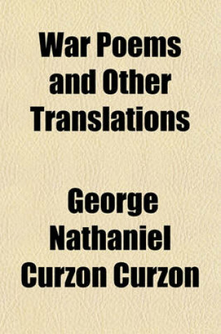 Cover of War Poems and Other Translations