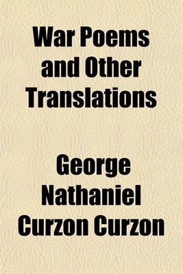 Book cover for War Poems and Other Translations