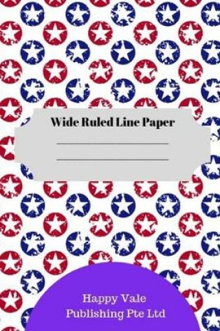 Cover of American Flag Theme Wide Ruled Line Paper