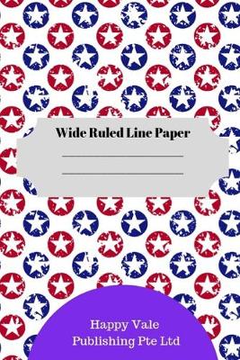 Book cover for American Flag Theme Wide Ruled Line Paper