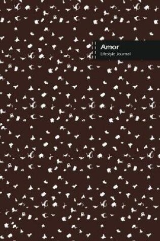 Cover of Amor Lifestyle Journal, Blank Write-in Notebook, Dotted Lines, Wide Ruled, Size (A5) 6 x 9 In (Brown)