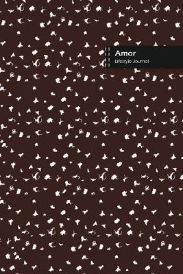 Book cover for Amor Lifestyle Journal, Blank Write-in Notebook, Dotted Lines, Wide Ruled, Size (A5) 6 x 9 In (Brown)