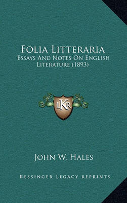 Book cover for Folia Litteraria