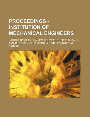 Book cover for Proceedings - Institution of Mechanical Engineers