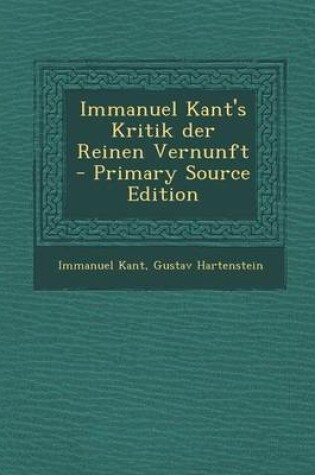 Cover of Immanuel Kant's Kritik Der Reinen Vernunft