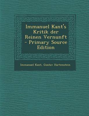 Book cover for Immanuel Kant's Kritik Der Reinen Vernunft