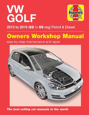 Book cover for VW Golf petrol & diesel ('13-'16) 62 to 66