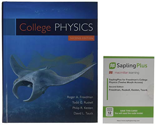 Book cover for College Physics 2e & Saplingplus for Freedman's College Physics (Twelve Months Access)