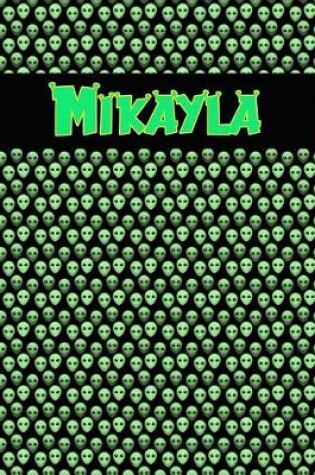 Cover of 120 Page Handwriting Practice Book with Green Alien Cover Mikayla