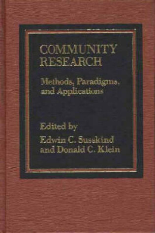 Cover of Community Research