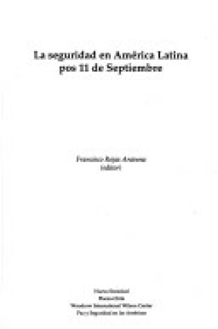 Cover of La Seguridad En America Latina Pos 11 de Septiembre