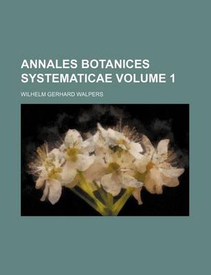 Book cover for Annales Botanices Systematicae Volume 1