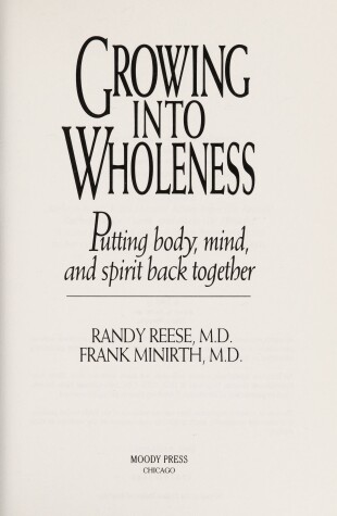 Book cover for Growing Into Wholeness