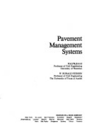 Cover of Pavement Management Systems