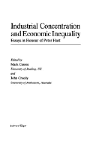 Cover of INDUSTRIAL CONCENTRATION AND ECONOMIC INEQUALITY