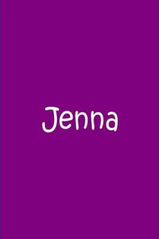 Cover of Jenna - Purple White and Blue Personalized Journal / Notebook / Lined Pages