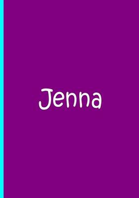 Book cover for Jenna - Purple White and Blue Personalized Journal / Notebook / Lined Pages