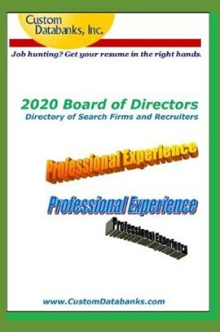 Cover of 2020 Board of Directors Directory of Search Firms and Recruiters
