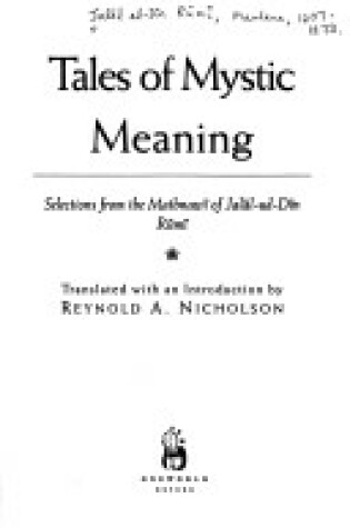 Cover of Tales of Mystic Meaning
