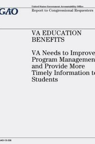Cover of VA Education Benefits