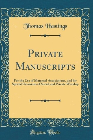 Cover of Private Manuscripts